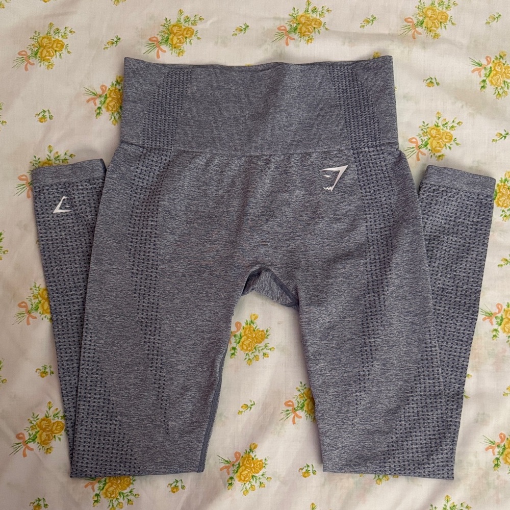 Gymshark Vital Blue/Gray Marled Leggings M - Picture 5 of 5